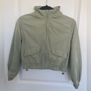RSQ Light Green Hooded Zip Up Jacket